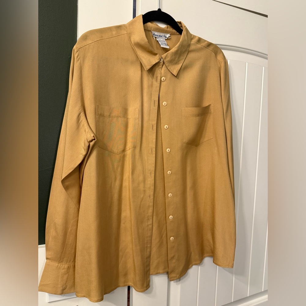 100% Silk Gold Blouse